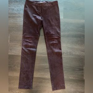Patricia Pepe Firenze burgundy suede leather pants size 42
